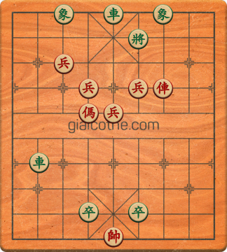 Bàn cờ tướng bài tập Cờ Tướng Khó Nhất màn 3 ván 217 - Độ khó Khó