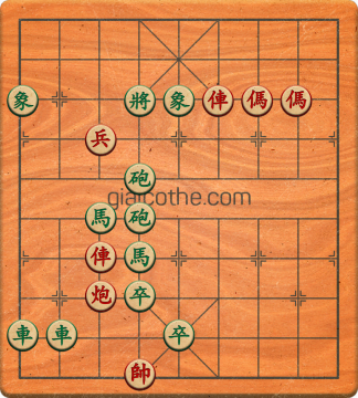 Bàn cờ tướng bài tập Cờ Tướng Khó Nhất màn 3 ván 226 - Độ khó Khó