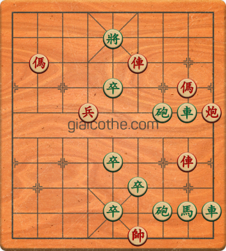 Bàn cờ tướng bài tập Cờ Tướng Khó Nhất màn 3 ván 23 - Độ khó Khó