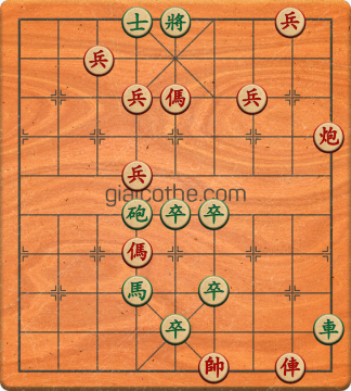 Bàn cờ tướng bài tập Cờ Tướng Khó Nhất màn 3 ván 236 - Độ khó Khó