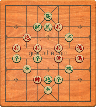 Bàn cờ tướng bài tập Cờ Tướng Khó Nhất màn 3 ván 254 - Độ khó Khó