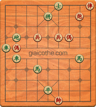 Bàn cờ tướng bài tập Cờ Tướng Khó Nhất màn 3 ván 277 - Độ khó Khó