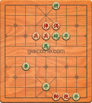 Bàn cờ tướng bài tập Cờ Tướng Khó Nhất màn 3 ván 306 - Độ khó Khó