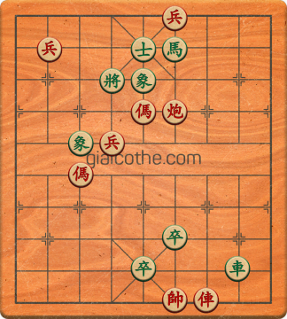 Bàn cờ tướng bài tập Cờ Tướng Khó Nhất màn 3 ván 312 - Độ khó Khó