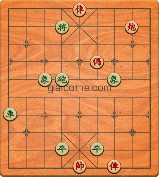 Bàn cờ tướng bài tập Cờ Tướng Khó Nhất màn 3 ván 317 - Độ khó Khó