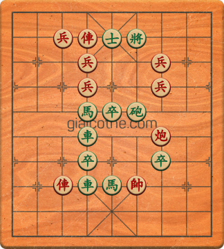 Bàn cờ tướng bài tập Cờ Tướng Khó Nhất màn 3 ván 324 - Độ khó Khó