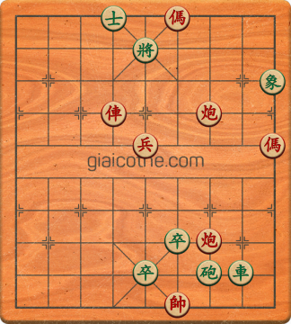 Bàn cờ tướng bài tập Cờ Tướng Khó Nhất màn 3 ván 328 - Độ khó Khó