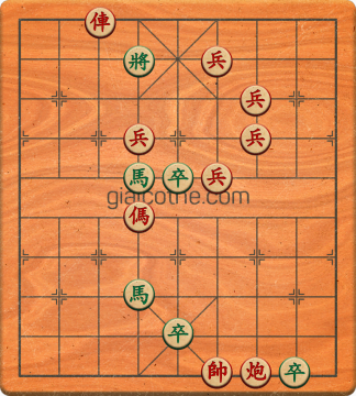 Bàn cờ tướng bài tập Cờ Tướng Khó Nhất màn 3 ván 33 - Độ khó Khó