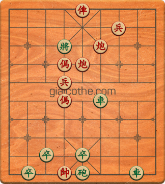 Bàn cờ tướng bài tập Cờ Tướng Khó Nhất màn 3 ván 340 - Độ khó Khó