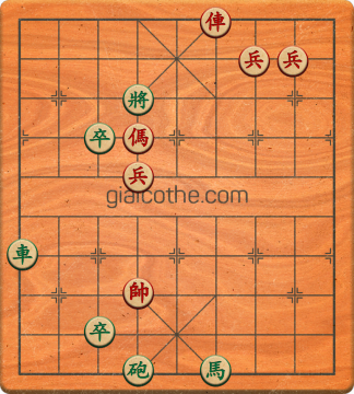 Bàn cờ tướng bài tập Cờ Tướng Khó Nhất màn 3 ván 351 - Độ khó Khó