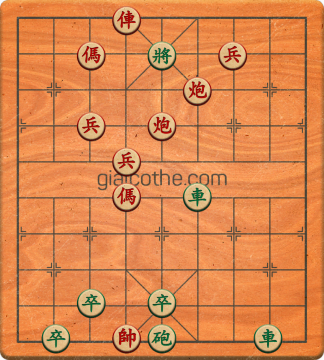 Bàn cờ tướng bài tập Cờ Tướng Khó Nhất màn 3 ván 363 - Độ khó Khó