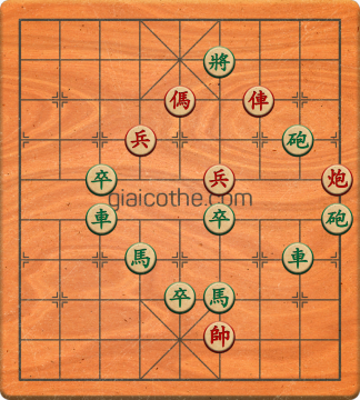 Bàn cờ tướng bài tập Cờ Tướng Khó Nhất màn 3 ván 376 - Độ khó Khó