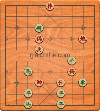 Bàn cờ tướng bài tập Cờ Tướng Khó Nhất màn 3 ván 386 - Độ khó Khó