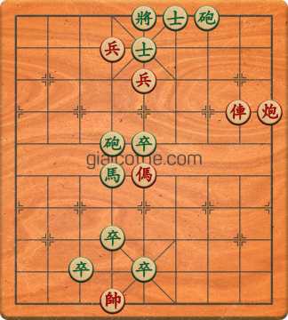 Bàn cờ tướng bài tập Cờ Tướng Khó Nhất màn 3 ván 4 - Độ khó Khó