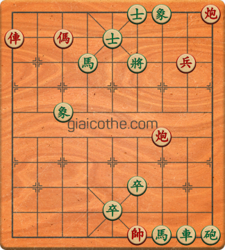 Bàn cờ tướng bài tập Cờ Tướng Khó Nhất màn 3 ván 410 - Độ khó Khó