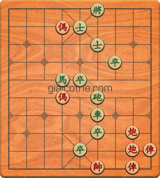 Bàn cờ tướng bài tập Cờ Tướng Khó Nhất màn 3 ván 429 - Độ khó Khó