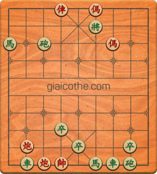 Bàn cờ tướng bài tập Cờ Tướng Khó Nhất màn 3 ván 44 - Độ khó Khó