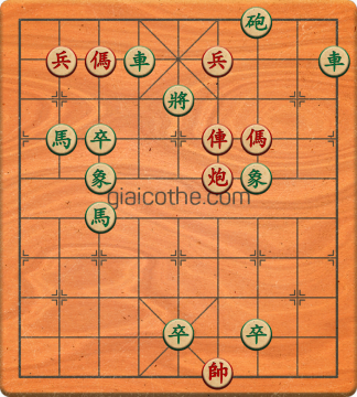 Bàn cờ tướng bài tập Cờ Tướng Khó Nhất màn 3 ván 59 - Độ khó Khó