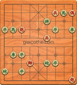 Bàn cờ tướng bài tập Cờ Tướng Khó Nhất màn 4 ván 1 - Độ khó Khó