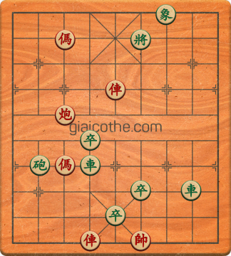 Bàn cờ tướng bài tập Cờ Tướng Khó Nhất màn 4 ván 10 - Độ khó Khó