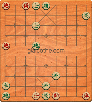 Bàn cờ tướng bài tập Cờ Tướng Khó Nhất màn 4 ván 11 - Độ khó Khó