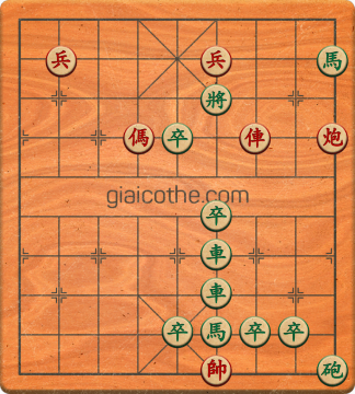 Bàn cờ tướng bài tập Cờ Tướng Khó Nhất màn 4 ván 13 - Độ khó Khó