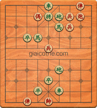 Bàn cờ tướng bài tập Cờ Tướng Khó Nhất màn 4 ván 28 - Độ khó Khó