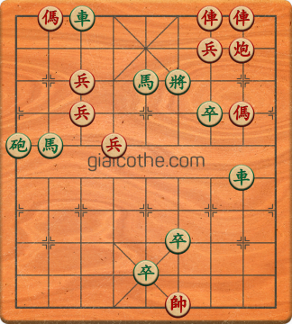 Bàn cờ tướng bài tập Cờ Tướng Khó Nhất màn 4 ván 30 - Độ khó Khó