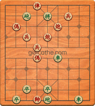 Bàn cờ tướng bài tập Cờ Tướng Khó Nhất màn 4 ván 35 - Độ khó Khó