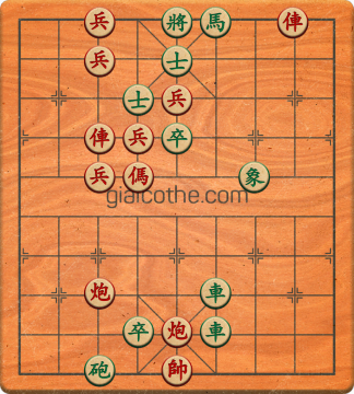 Bàn cờ tướng bài tập Cờ Tướng Khó Nhất màn 4 ván 42 - Độ khó Khó