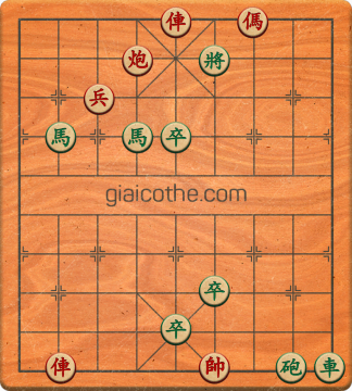 Bàn cờ tướng bài tập Cờ Tướng Khó Nhất màn 4 ván 44 - Độ khó Khó