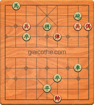 Bàn cờ tướng bài tập Cờ Tướng Khó Nhất màn 4 ván 45 - Độ khó Khó