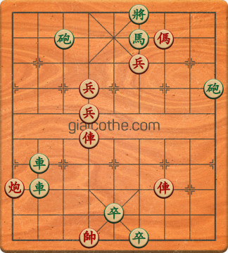 Bàn cờ tướng bài tập Cờ Tướng Khó Nhất màn 4 ván 47 - Độ khó Khó