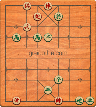 Bàn cờ tướng bài tập Cờ Tướng Khó Nhất màn 4 ván 7 - Độ khó Khó