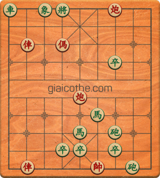 Bàn cờ tướng bài tập Cờ Tướng Khó Nhất màn 5 ván 1 - Độ khó Khó