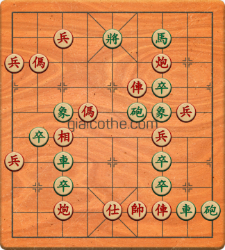Bàn cờ tướng bài tập Cờ Tướng Khó Nhất màn 5 ván 11 - Độ khó Khó