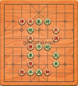 Bàn cờ tướng bài tập Cờ Tướng Khó Nhất màn 5 ván 12 - Độ khó Khó