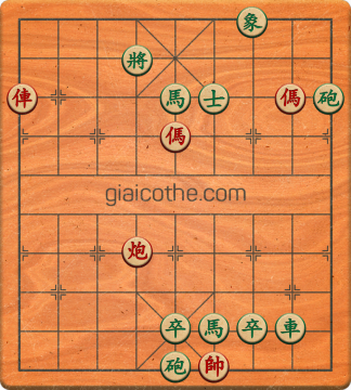 Bàn cờ tướng bài tập Cờ Tướng Khó Nhất màn 5 ván 17 - Độ khó Trung Bình