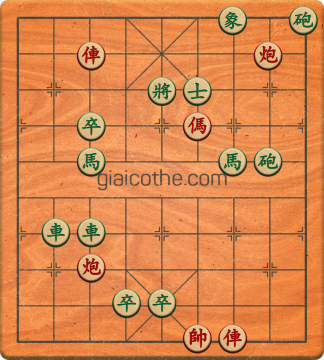 Bàn cờ tướng bài tập Cờ Tướng Khó Nhất màn 5 ván 18 - Độ khó Khó