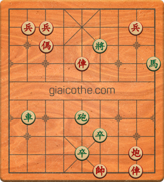 Bàn cờ tướng bài tập Cờ Tướng Khó Nhất màn 5 ván 24 - Độ khó Khó