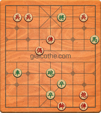 Bàn cờ tướng bài tập Cờ Tướng Khó Nhất màn 5 ván 27 - Độ khó Khó