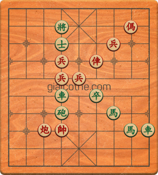 Bàn cờ tướng bài tập Cờ Tướng Khó Nhất màn 5 ván 28 - Độ khó Khó