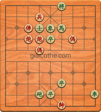 Bàn cờ tướng bài tập Cờ Tướng Khó Nhất màn 5 ván 35 - Độ khó Khó