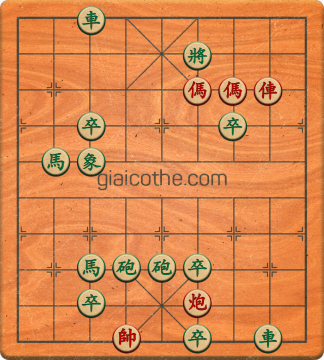 Bàn cờ tướng bài tập Cờ Tướng Khó Nhất màn 5 ván 38 - Độ khó Khó