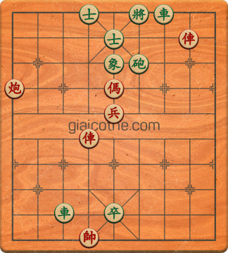 Bàn cờ tướng bài tập Cờ Tướng Khó Nhất màn 5 ván 45 - Độ khó Trung Bình