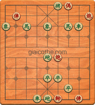 Bàn cờ tướng bài tập Cờ Tướng Khó Nhất màn 5 ván 55 - Độ khó Khó