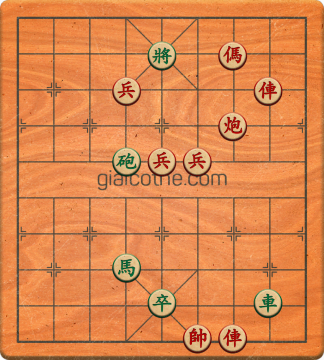 Bàn cờ tướng bài tập Cờ Tướng Khó Nhất màn 5 ván 63 - Độ khó Khó